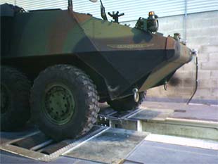 As shown in this image, optional wider rollers and the split sub-frame design allow the user to customize the track width range during installation, allowing for a large variety of wheel tracks.